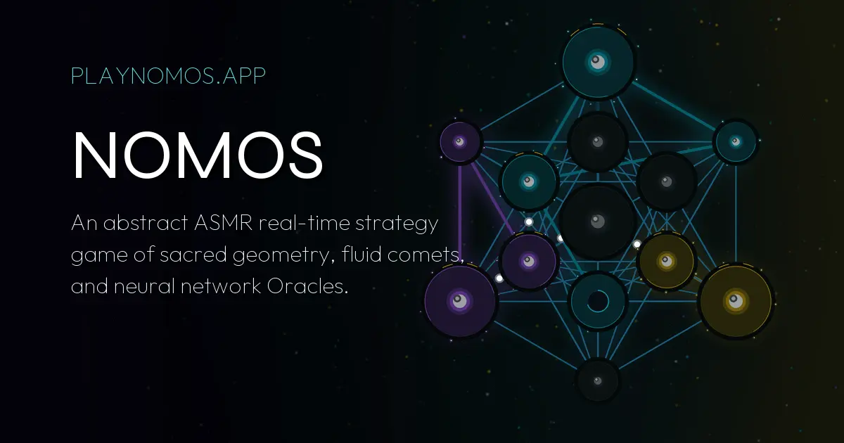 High-fidelity website screenshot for Nomos, a Personal Project.