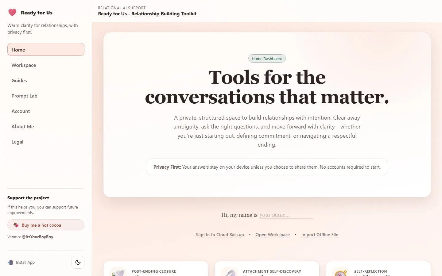 Ready for Us — Proprietary Product